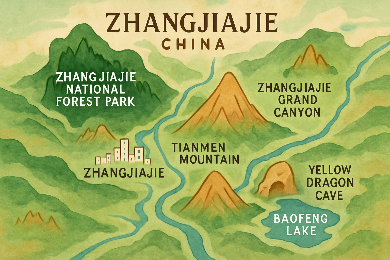 Zhangjiajie Map
